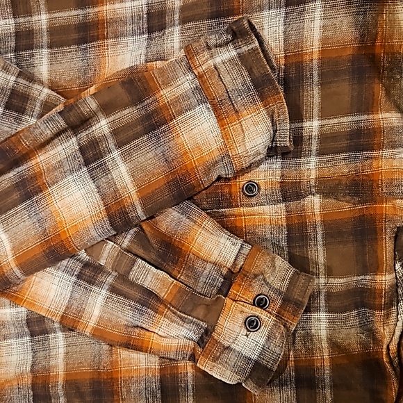 Work n' Sport Men's Flannel Plaid Long-Sleeve Work Shirt. Sz: 2XT - Picture 4 of 6